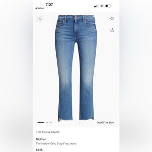 MOTHER Out Of The Blue Cropped Flare Jeans - Medium Blue